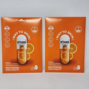 Way to Skin VITAMIN Essence Mask Brightening Skin Vitality 2 Packs (4 Masks)